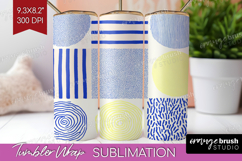 Abstract Doodle Tumbler Wrap - Modern Texture Tumbler PNG Product Image 1