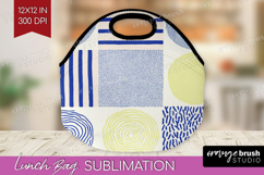 Abstract Doodle Lunch Bag - Modern Texture Lunch Bug PNG Product Image 1