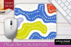 Abstract Doodle Mouse Pad Sublimation - Modern Texture PNG Product Image 1