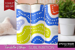 Abstract Doodle Tumbler Wrap - Modern Texture Tumbler PNG Product Image 1