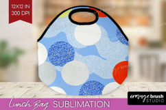 Abstract Doodle Lunch Bag - Modern Texture Lunch Bug PNG Product Image 1