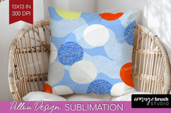 Abstract Doodle Pillow Sublimation - Modern Texture Pillow Product Image 1