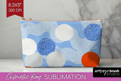 Abstract Doodle Cosmetic Bag - Modern Texture Makeup Bag PNG Product Image 1