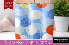 Abstract Doodle Tumbler Wrap - Modern Texture Tumbler PNG Product Image 1