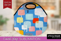 Abstract Doodle Lunch Bag - Modern Texture Lunch Bug PNG Product Image 1