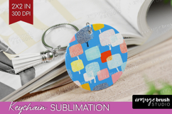 Abstract Doodle Keychain PNG - Modern Texture Keychain Product Image 1