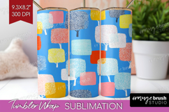 Abstract Doodle Tumbler Wrap - Modern Texture Tumbler PNG Product Image 1