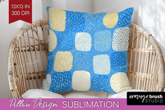 Abstract Doodle Pillow Sublimation - Modern Texture Pillow Product Image 1