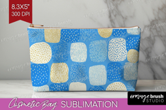 Abstract Doodle Cosmetic Bag - Modern Texture Makeup Bag PNG Product Image 1