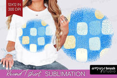 Abstract Doodle Round Tshirt Background - Modern Texture PNG Product Image 1