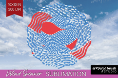 Abstract Doodle Wind Spinner Sublimation PNG - Modern Round Product Image 1