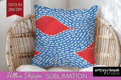 Abstract Doodle Pillow Sublimation - Modern Texture Pillow Product Image 1