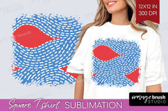 Abstract Doodle Square Tshirt Background - Modern Texture Product Image 1