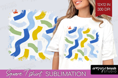 Abstract Doodle Square Tshirt Background - Modern Texture Product Image 1