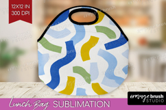 Abstract Doodle Lunch Bag - Modern Texture Lunch Bug PNG Product Image 1