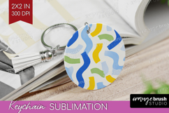 Abstract Doodle Keychain PNG - Modern Texture Keychain Product Image 1