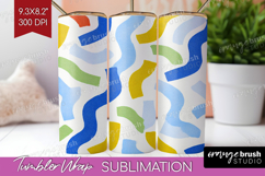 Abstract Doodle Tumbler Wrap - Modern Texture Tumbler PNG Product Image 1