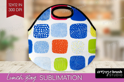 Abstract Doodle Lunch Bag - Modern Texture Lunch Bug PNG Product Image 1