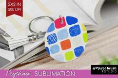 Abstract Doodle Keychain PNG - Modern Texture Keychain Product Image 1