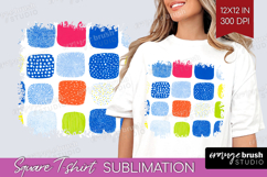 Abstract Doodle Square Tshirt Background - Modern Texture Product Image 1