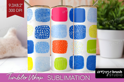 Abstract Doodle Tumbler Wrap - Modern Texture Tumbler PNG Product Image 1