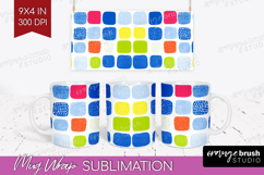 Abstract Doodle Mug Wrap - Modern Texture Mug PNG Product Image 1