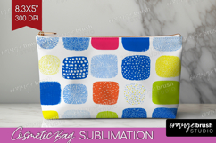 Abstract Doodle Cosmetic Bag - Modern Texture Makeup Bag PNG Product Image 1