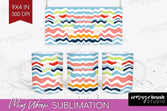 Abstract Doodle Mug Wrap - Modern Texture Mug PNG Product Image 1