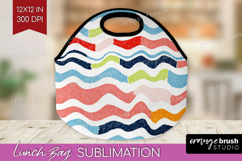 Abstract Doodle Lunch Bag - Modern Texture Lunch Bug PNG Product Image 1