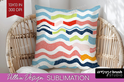 Abstract Doodle Pillow Sublimation - Modern Texture Pillow Product Image 1