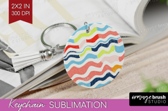 Abstract Doodle Keychain PNG - Modern Texture Keychain Product Image 1