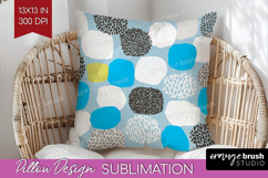 Abstract Doodle Pillow Sublimation - Modern Texture Pillow Product Image 1