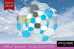 Abstract Doodle Wind Spinner Sublimation PNG - Modern Round Product Image 1