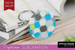 Abstract Doodle Keychain PNG - Modern Texture Keychain Product Image 1