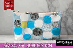 Abstract Doodle Cosmetic Bag - Modern Texture Makeup Bag PNG Product Image 1