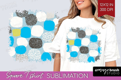 Abstract Doodle Square Tshirt Background - Modern Texture Product Image 1