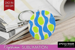 Abstract Doodle Keychain PNG - Modern Texture Keychain Product Image 1
