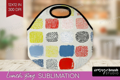 Abstract Doodle Lunch Bag - Modern Texture Lunch Bug PNG Product Image 1