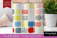 Abstract Doodle Tumbler Wrap - Modern Texture Tumbler PNG Product Image 1