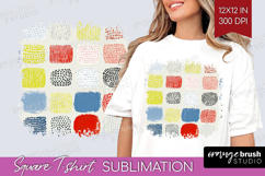 Abstract Doodle Square Tshirt Background - Modern Texture Product Image 1