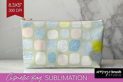 Abstract Doodle Cosmetic Bag - Modern Texture Makeup Bag PNG Product Image 1