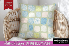 Abstract Doodle Pillow Sublimation - Modern Texture Pillow Product Image 1