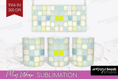 Abstract Doodle Mug Wrap - Modern Texture Mug PNG Product Image 1