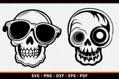 Halloween SVG, Skeleton, Ghost Faces Clipart SVG Product Image 2