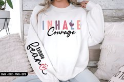 Inhale Counage- Sleeve Design, T-Shirt Design Product Image 2