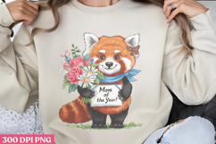 Mom, of the year PNG ,Cute Animals Mothers Day Clipart PNG Product Image 1
