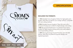 Mom's Heart SVG - Mother's Day Sleeve T shirt Design Product Image 2