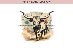 Western Longhorn Bull PNG | Cowboy Rodeo Shirt Design Product Image 3