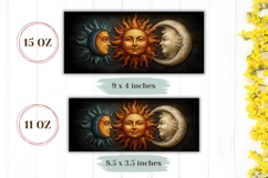 Moon Mug Wrap Design, Celestial Mug Sublimation, Sun Mug Product Image 2