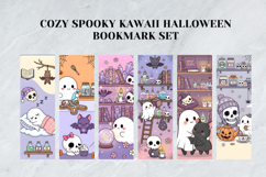 Cozy Spooky Pastel Kawaii Halloween Bookmark Set,Ghost Pumki Product Image 2